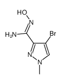 4-溴-n-羟基-1-甲基-1H-吡唑-3-羧酰胺结构式