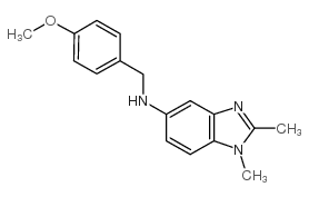 (1,2-二甲基-1H-苯并咪唑-5-基)-(4-甲氧基苄基)-胺结构式