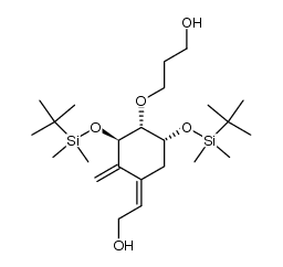 [3R-(1Z,3β,4α,5α)]-2-[3,5-bis[(1,1-dimethylethyl)dimethylsilyloxy]-4-(3-hydroxypropoxy)-2-methylenecyclohexylidene]ethanol结构式