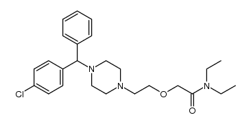 (RS)-N,N-diethyl-{2-[4-(α-phenyl-p-chloro-benzyl)piperazin-1-yl]ethoxy}-acetamide Structure