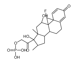 9-fluoro-11beta,17,21-trihydroxy-16beta-methylpregna-1,4-diene-3,20-dione 21-(hydrogen phosphonate) Structure