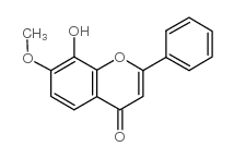 8-羟基-7-甲氧基黄酮结构式