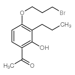 1-[4-(3-溴丙氧基)-2-羟基-3-丙基苯基]-1-乙酮结构式