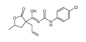 3-Allyl-N-[(4-chlorophenyl)carbamoyl]-5-methyl-2-oxotetrahydro-3- furancarboxamide Structure