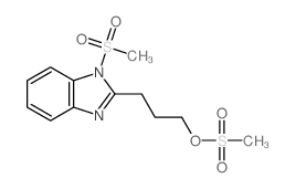 1H-Benzimidazole-2-propanol,1-(methylsulfonyl)-, 2-methanesulfonate结构式