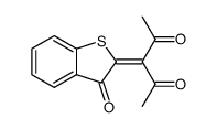 3-(3-oxo-3H-benzo[b]thiophen-2-ylidene)-pentane-2,4-dione Structure