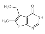 5-乙基-6-甲基-3H-噻吩并[2,3-d]嘧啶-4-酮结构式