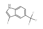 3-碘-5-三氟甲基-1H-吲哚结构式