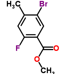 5-溴-2-氟-4-甲基苯甲酸甲酯结构式
