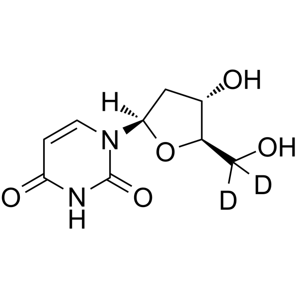 [5',5''-2H2] 2'-脱氧尿苷结构式