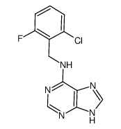 N-(2-chloro-6-fluorobenzyl)-9H-purin-6-amine Structure