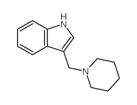 3-((哌啶-1-基)甲基)-1H-吲哚结构式