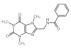 N-[(1,3,7-trimethyl-2,6-dioxo-purin-8-yl)methyl]benzamide结构式