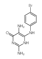 2,5-diamino-6-[(4-bromophenyl)amino]-1H-pyrimidin-4-one结构式