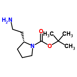 (R)-2-(AMINOETHYL)-1-N-BOC-PYRROLIDINE Structure