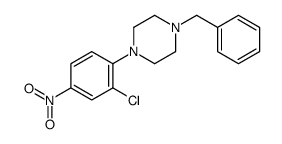 1-benzyl-4-(2-chloro-4-nitrophenyl)piperazine Structure