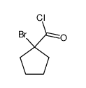 1-bromo-1-cyclopentanecarboxylic acid chloride结构式