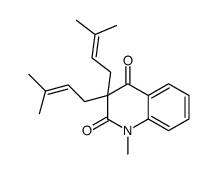 1-methyl-3,3-bis(3-methylbut-2-enyl)quinoline-2,4-dione结构式
