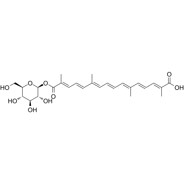 Crocetin β-D-glucopyranoside Structure