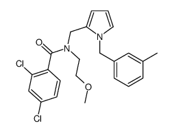 2,4-dichloro-N-(2-methoxyethyl)-N-[[1-[(3-methylphenyl)methyl]pyrrol-2-yl]methyl]benzamide结构式