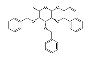 allyl 2,3,4-tri-O-benzyl-β-L-fucopyranoside结构式