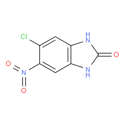 5-氯-6-硝基-1H-苯并[d]咪唑-2(3H)-酮结构式
