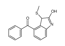 4-benzoyl-3-methylsulfanyl-1,3-dihydroindol-2-one结构式