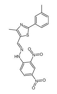 4-methyl-2-m-tolyl-thiazole-5-carbaldehyde (2,4-dinitro-phenyl)-hydrazone结构式