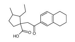 2-ethyl-3-methyl-1-(2-oxo-2-(5,6,7,8-tetrahydronaphthalen-2-yl)ethyl)cyclopentane-1-carboxylic acid Structure