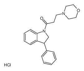 3-Morpholin-4-yl-1-(3-phenyl-2,3-dihydro-indol-1-yl)-propan-1-one; hydrochloride Structure