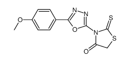 3-[5-(4-methoxyphenyl)-1,3,4-oxadiazol-2-yl]-2-sulfanylidene-1,3-thiazolidin-4-one结构式