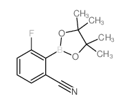 3-Fluoro-2-(4,4,5,5-tetramethyl-1,3,2-dioxaborolan-2-yl)benzonitrile Structure
