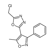 2-(CHLOROMETHYL)-5-(5-METHYL-3-PHENYLISOXAZOL-4-YL)-1,3,4-OXADIAZOLE Structure