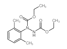 ethyl N-(2,6-dimethylphenyl)-N-(ethoxycarbonylamino)carbamate结构式