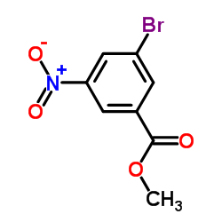 3-溴-5-硝基苯甲酸甲酯结构式