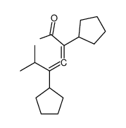 3,5-Dicyclopentyl-6-methyl-3,4-heptadien-2-one structure