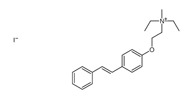 diethyl-methyl-[2-[4-[(E)-2-phenylethenyl]phenoxy]ethyl]azanium,iodide结构式