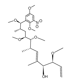 12-(2,5-dimethoxy-3-nitro-phenyl)-3,8,9,12-tetramethoxy-5,7,11-trimethyl-dodeca-1,5-diene-4-ol Structure