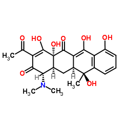 2-Acetyl-2-decarboxamidooxytetracycline Structure