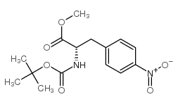 (S)-2-((叔丁氧羰基)氨基)-3-(4-硝基苯基)丙酸甲酯结构式