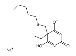 sodium,5-ethyl-5-(pentylsulfanylmethyl)pyrimidin-3-ide-2,4,6-trione结构式