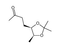 4-((4R,5S)-2,2,5-trimethyl-1,3-dioxolan-4-yl)butan-2-one结构式