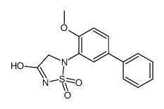 5-(4-Methoxy[1,1'-biphenyl]-3-yl)-1,2,5-thiadiazolidin-3-one 1,1-dioxide Structure