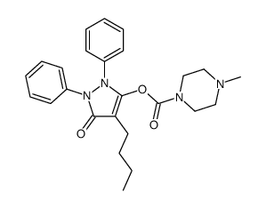 (4-butyl-5-oxo-1,2-diphenylpyrazol-3-yl) 4-methylpiperazine-1-carboxylate Structure