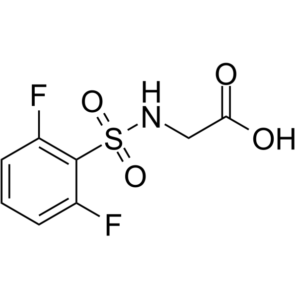 {[((2,6-二氟苯基)磺酰基]氨基}乙酸结构式