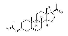3β-acetoxy-17-bromo-pregn-5-en-20-one Structure