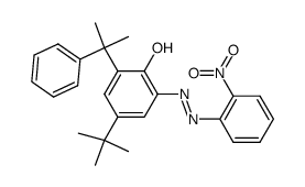 4-(tert-butyl)-2-((2-nitrophenyl)diazenyl)-6-(2-phenylpropan-2-yl)phenol结构式