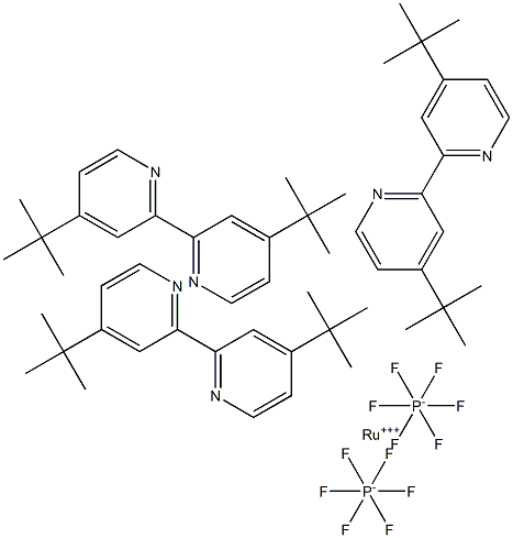 三[4,4''-双(叔丁基)-2,2''-联吡啶]六氟磷酸钌(II)结构式