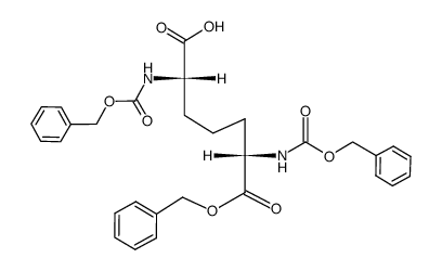 L-2,6-dibenzyloxycarbonylaminopimelic acid monobenzyl ester Structure