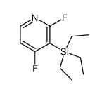 2,4-difluoro-3-(triethylsilyl)pyridine Structure